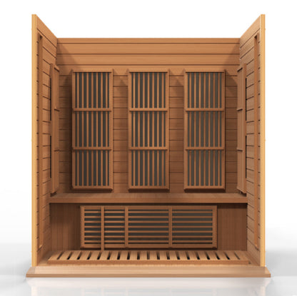 Golden Designs 3 Person Low EMF FAR IR Sauna - MX-K306-01 Red Cedar