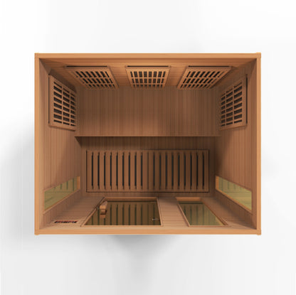 Golden Designs "Montilemar" 3 Person Near Zero EMF FAR IR Sauna  - MX-K306-01-ZF CED
