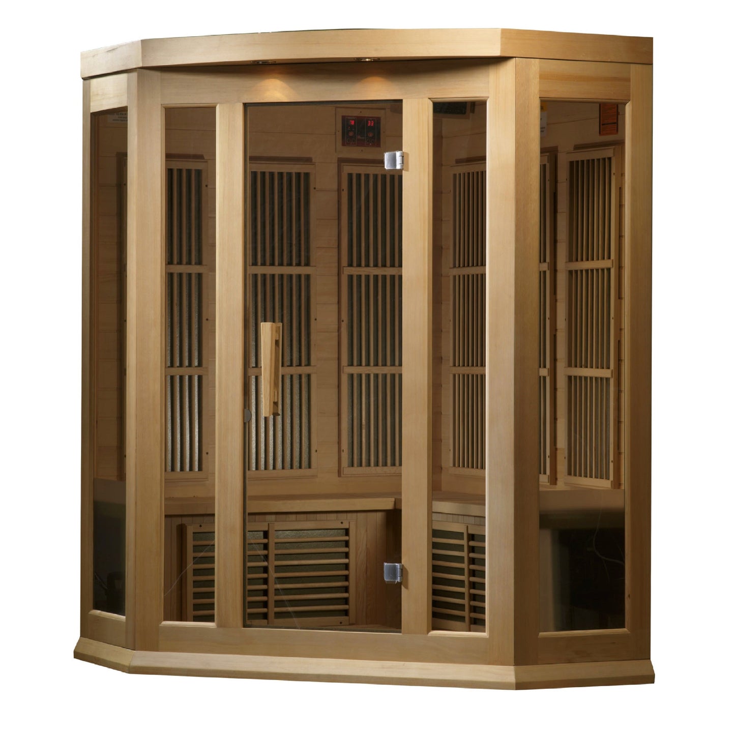 Golden Designs 3 Person Low EMF FAR IR Sauna (MX-K356-01) - MX-K356-01 Hemlock