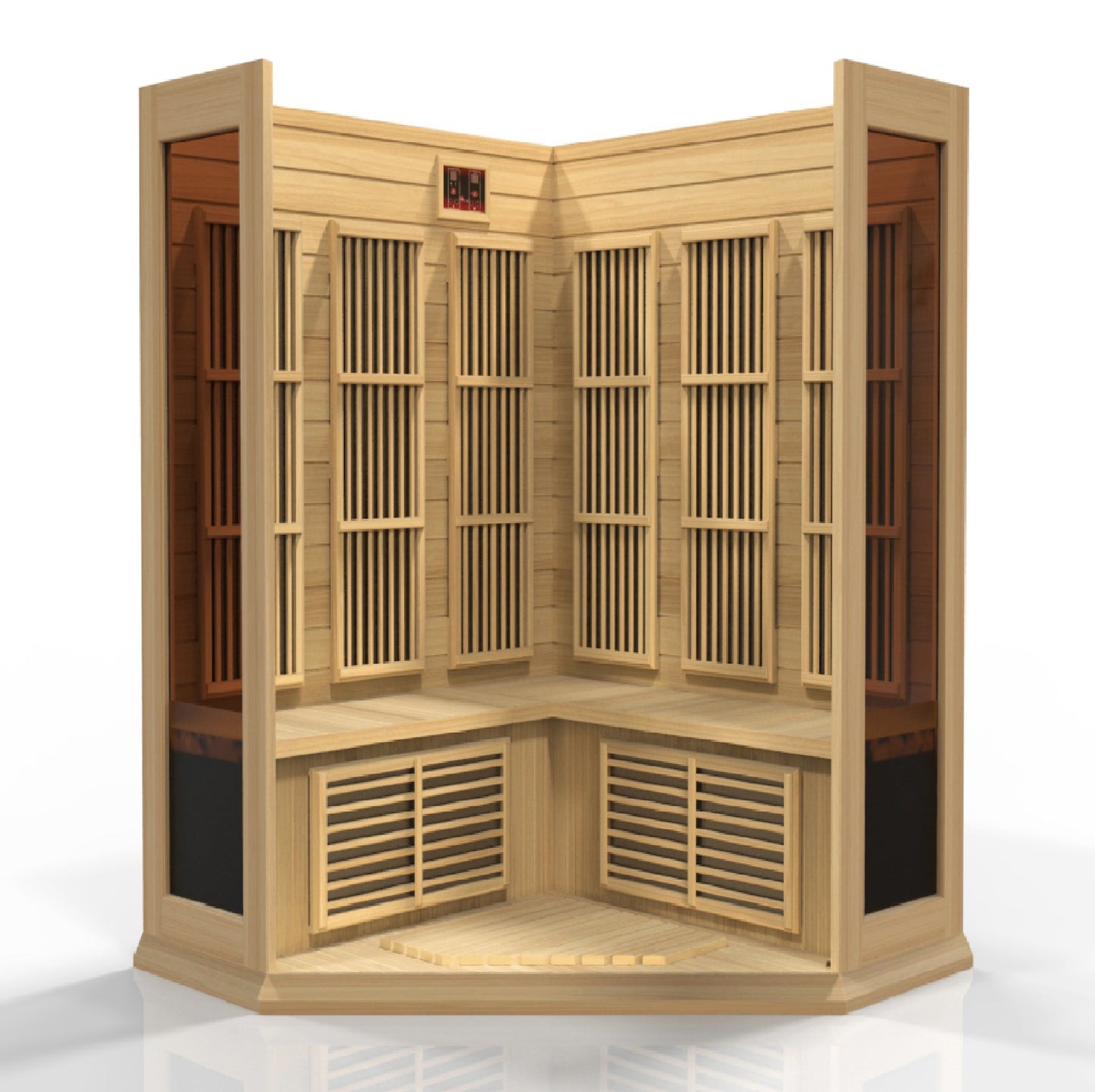 Golden Designs 3 Person Low EMF FAR IR Sauna (MX-K356-01) - MX-K356-01 Hemlock