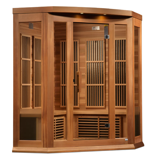 Golden Designs  3 Person Corner Near Zero EMF FAR IR Sauna - MX-K356-01-ZF CED