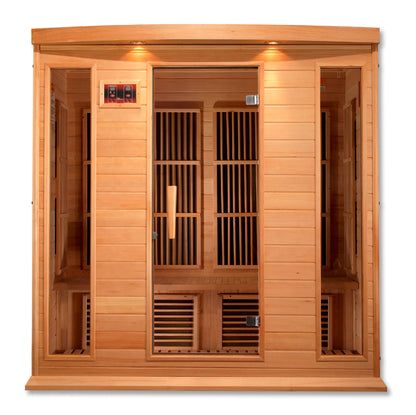 Golden Designs  4 Person Low EMF FAR IR Sauna  - MX-K406-01 Hemlock