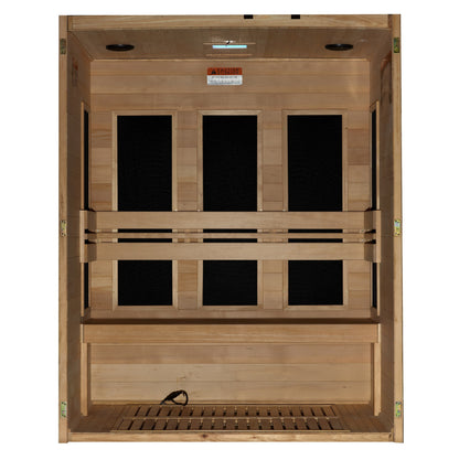 Golden Designs 3 Person Low EMF FAR IR Sauna - DYN-6315-05