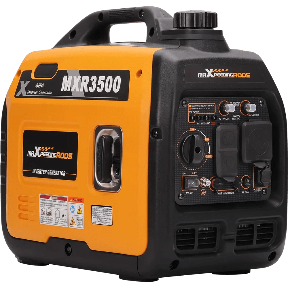 Maxpeedingrods Inverter Generator 3000W/3500W Low THD Parallel and RV Ready with CO Alert - MXR3500-CA