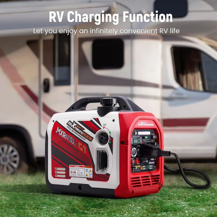 Maxpeedingrods Dual Fuel Inverter Generator 3200W/4000W Low THD Parallel RV Ready - MXR4000GT