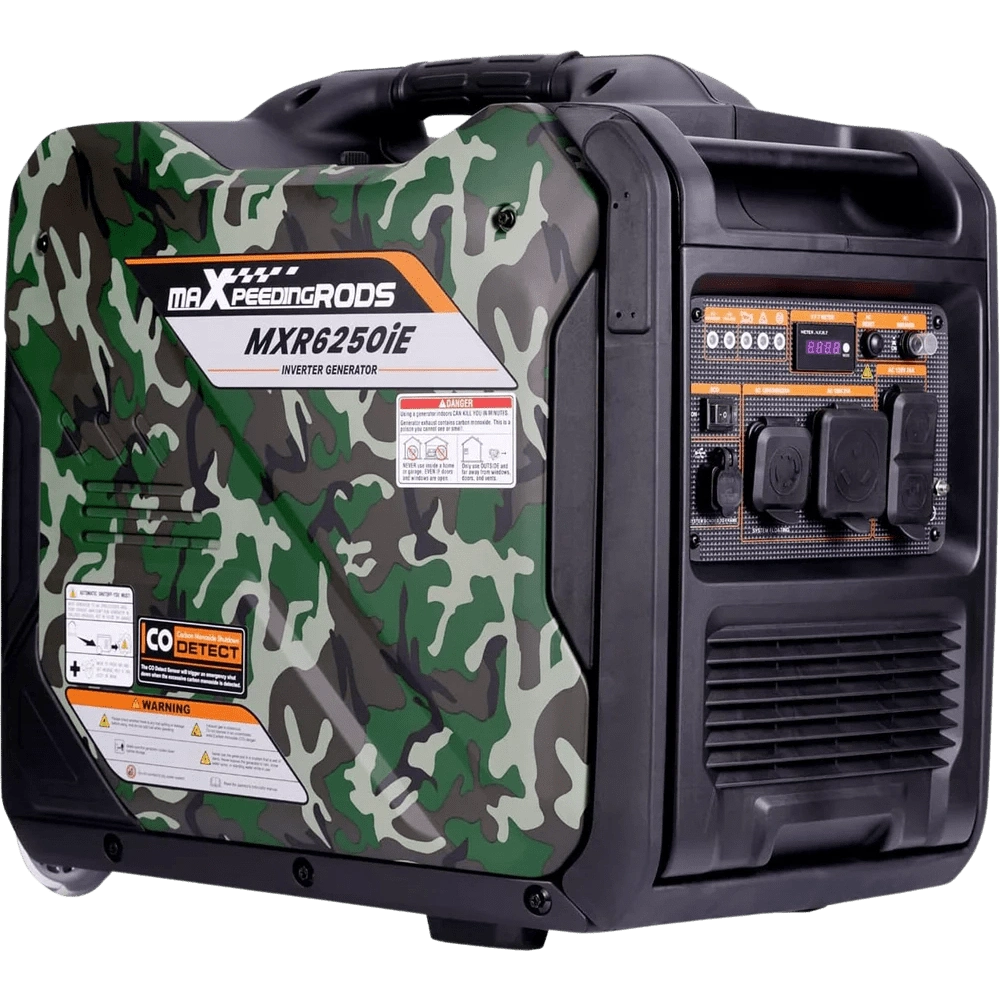 Maxpeedingrods Inverter Generator 5000W/5500W Low THD Electric Start RV Ready - MXR6250IE