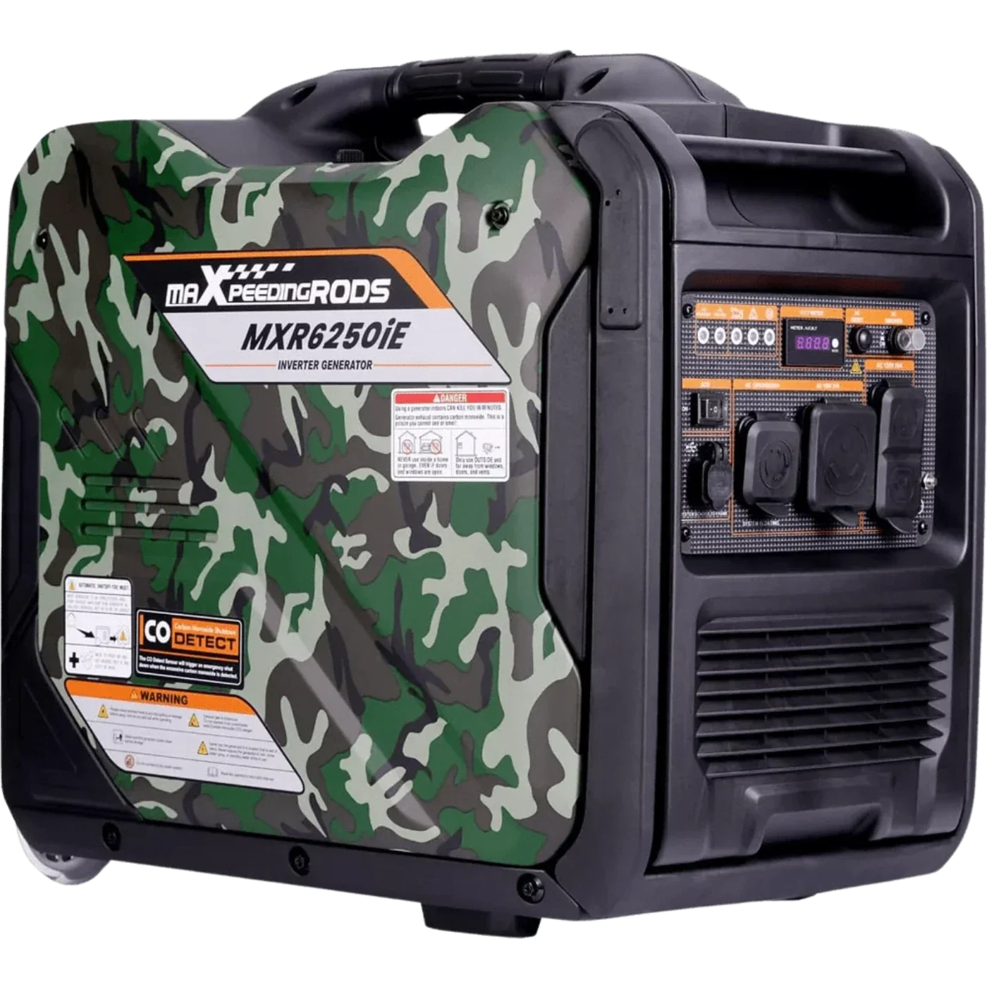 Maxpeedingrods Inverter Generator 5000W/5500W Low THD Electric Start RV Ready - MXR6250IE-US