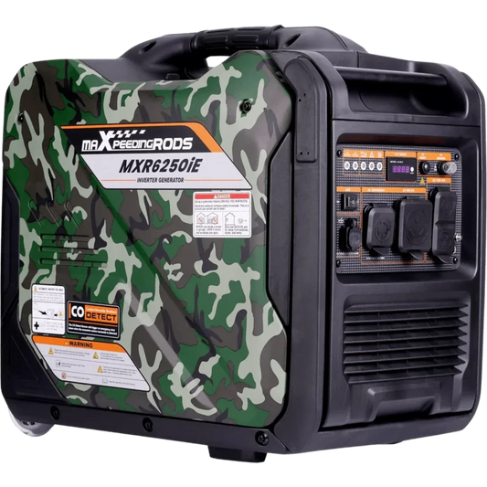 Maxpeedingrods Inverter Generator 5000W/5500W Low THD Electric Start RV Ready - MXR6250IE-US