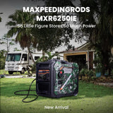 Maxpeedingrods Inverter Generator 5000W/5500W Low THD Electric Start RV Ready - MXR6250IE