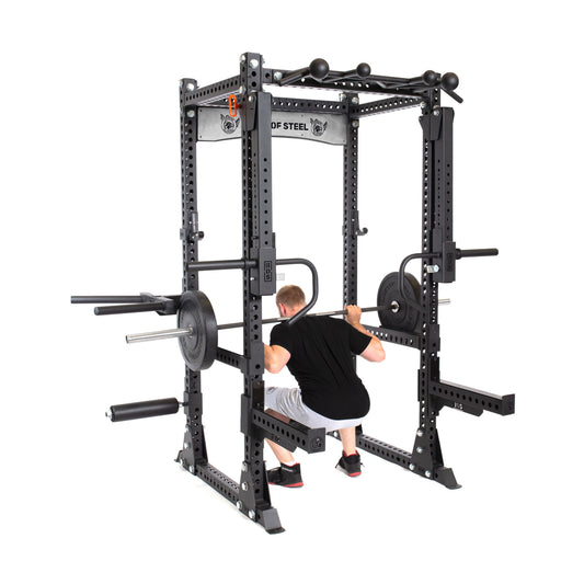 Bells Of Steel Manticore Flat Foot Power Rack - Prebuilt (3" x 3", 1" Holes) - FLT-MTC-PREBLT