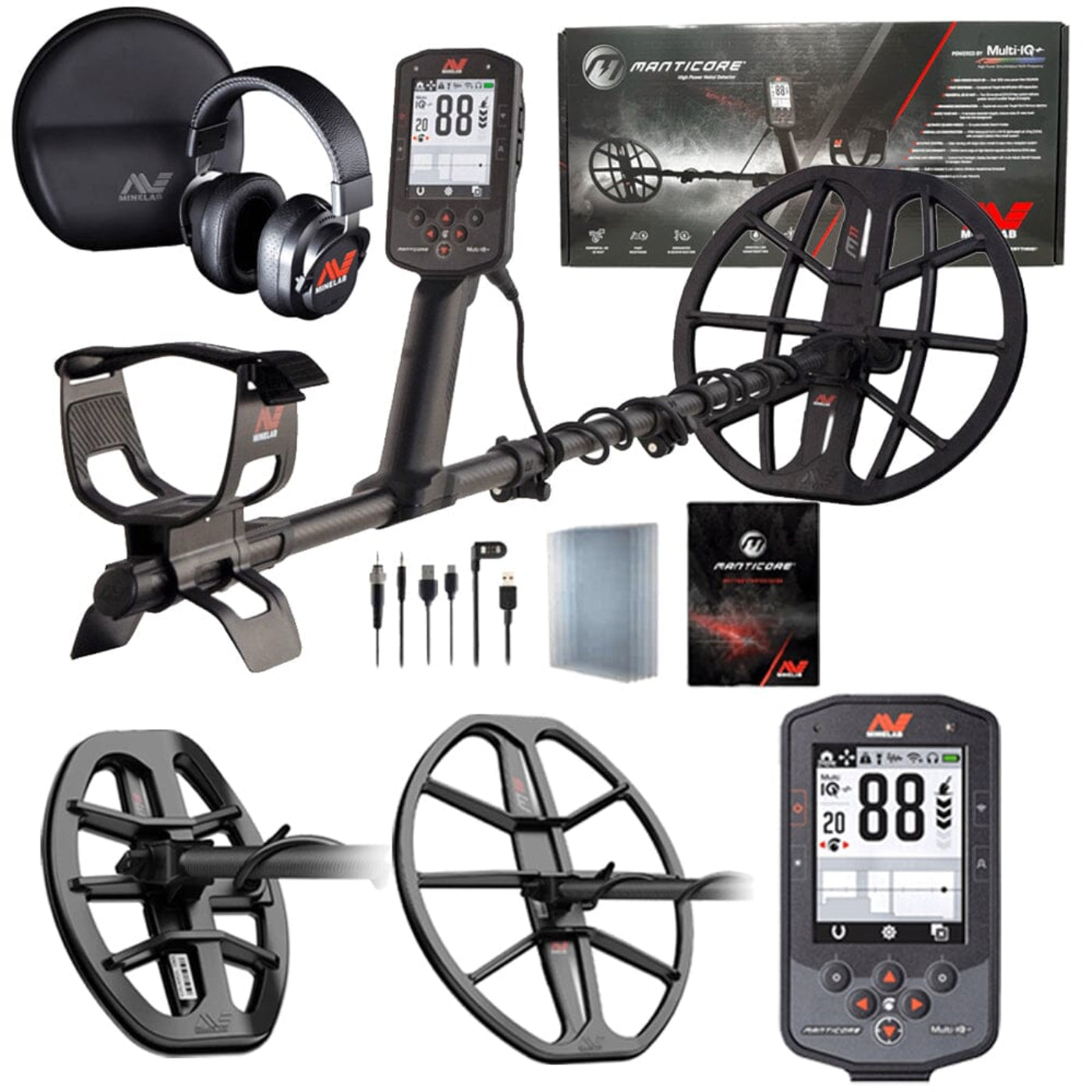 Minelab Manticore Metal Detector with M15 and M8 Coils - 3228-0200-M15-M8