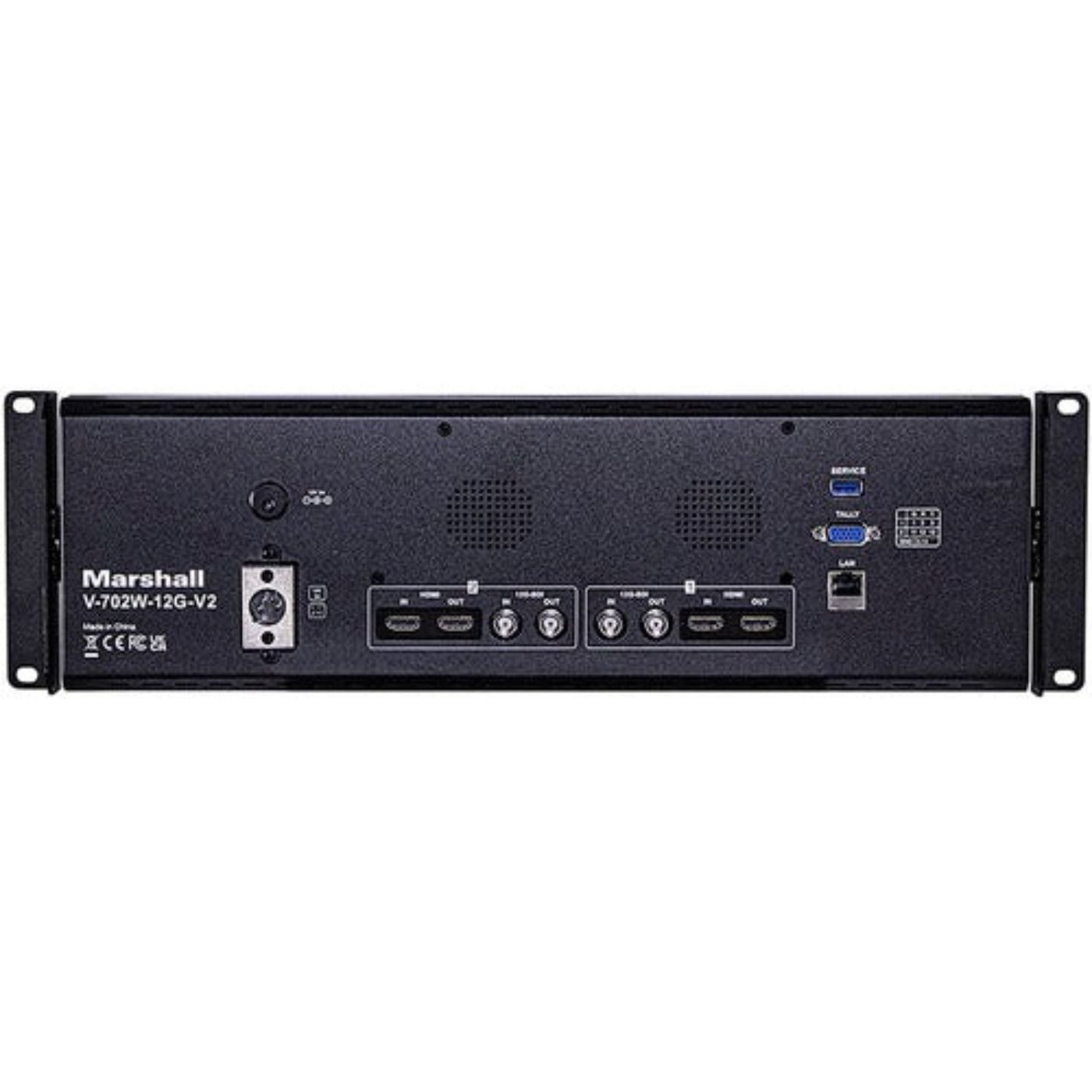 Marshall Electronics  Dual 7" 4K LCD Rackmount Monitor - V-702W-12G-V2
