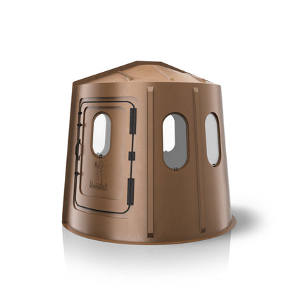 Maverick 6-Shooter Deer Hunting Blind in Brown with Clear Windows - 00221