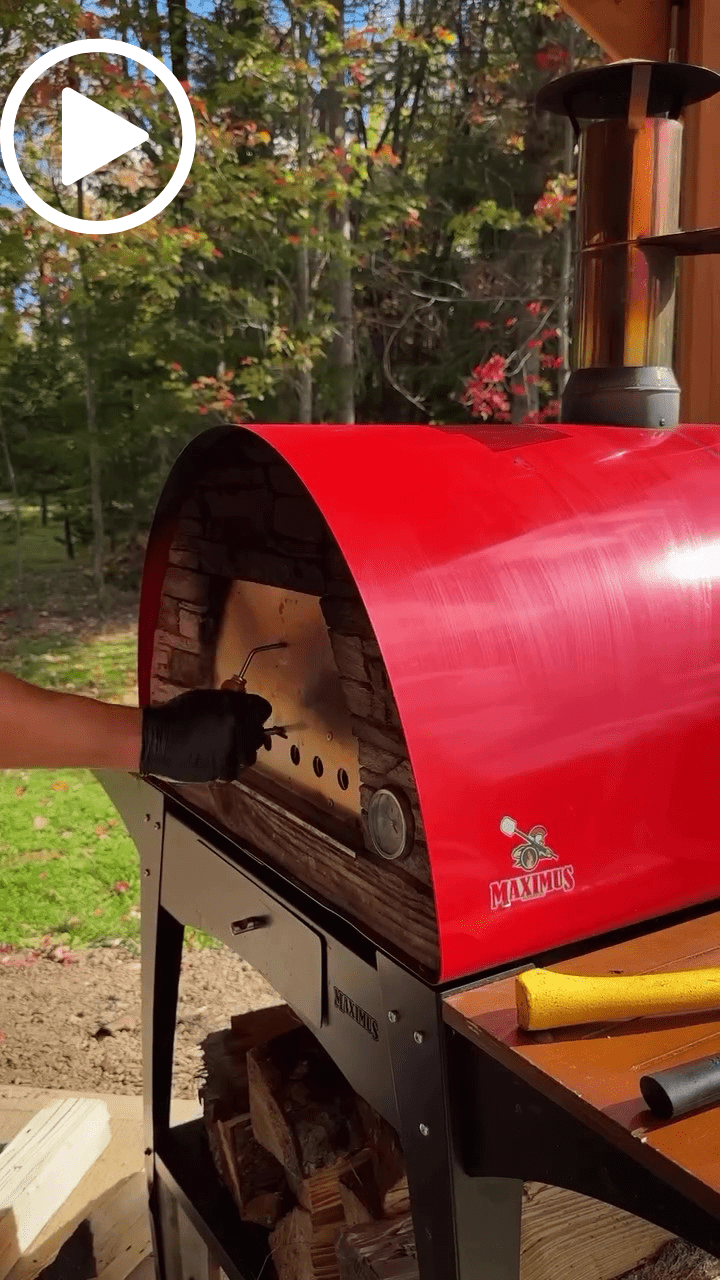 MAXIMUS PRIME LARGE PORTABLE PIZZA OVEN RED