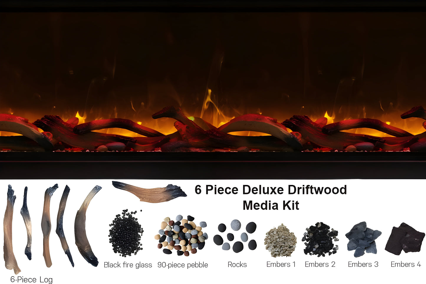 Remii 65'' Extra Deep Built-In Indoor and Outdoor Linear Electric Fireplace - 102765-DE