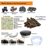 HPC Fire Round Bowl Burner Insert - PENTA13 MLFPK-FLEX-NG