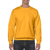Mens Yellow Cotton Blend Crewneck Sweatshirt