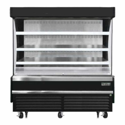 Everest Commercial 73" Open Air Display Merchandiser Vertical Refrigerator - EOMV-72-B-28-S