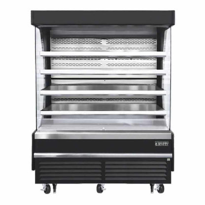 Everest Commercial 73" Vertical Open Air Display Merchandiser Refrigerator 37 cu. ft. - EOMV-72-B-35-T