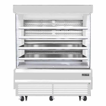 Everest Commercial 73" Vertical Open Air Display Merchandiser Refrigerator 26 cu. ft. - EOMV-72-W-28-T
