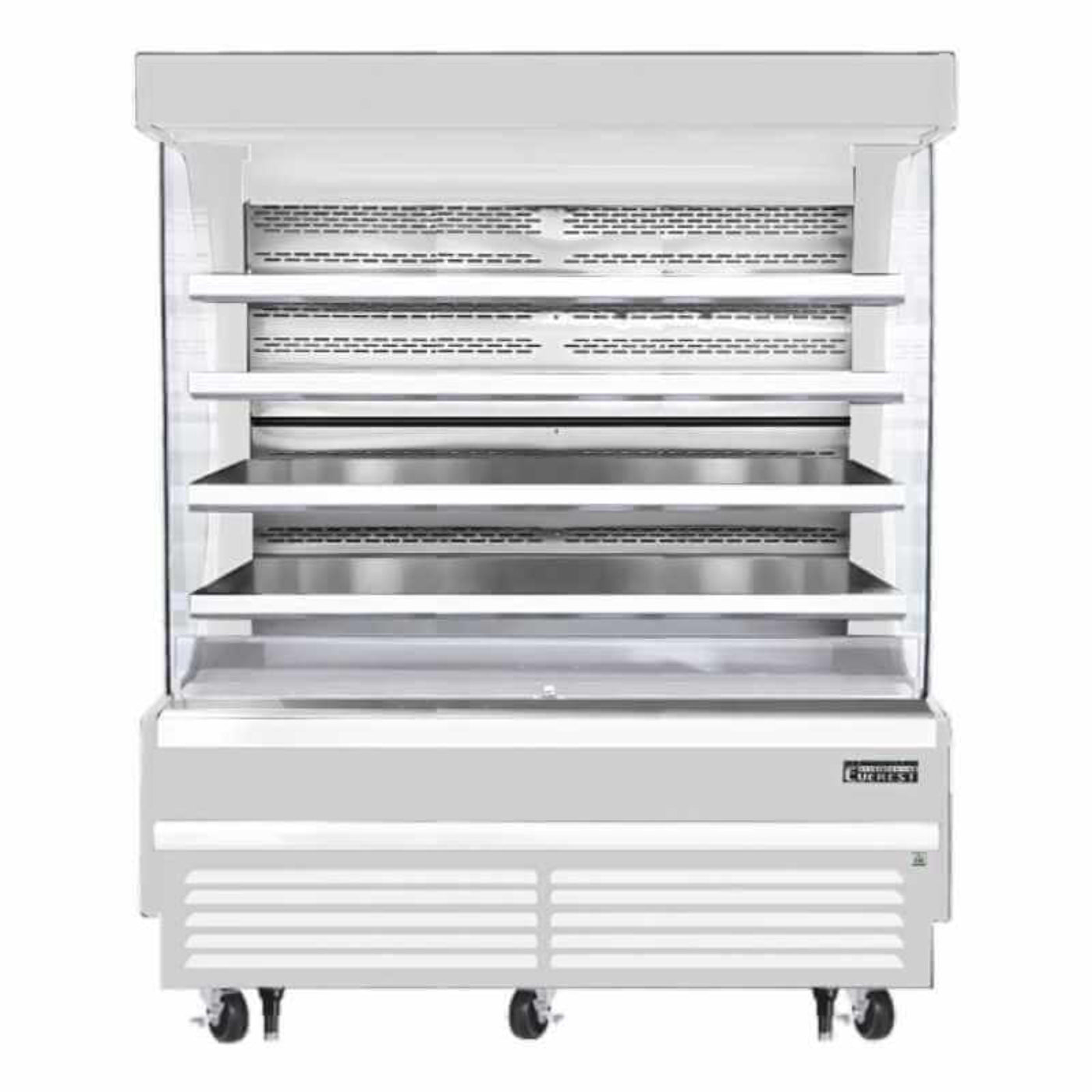 Everest Commercial 73" Vertical Open Air Display Merchandiser Refrigerator 37 cu. ft. - EOMV-72-W-35-T