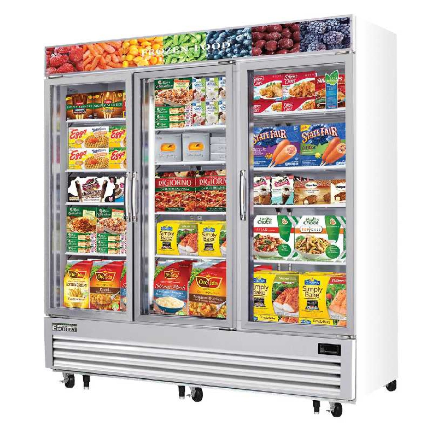 Everest Commercial 74" 3 Glass Door Merchandiser Freezer - EMGF69