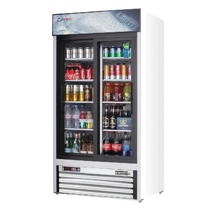 Everest Commercial 39" 2 Sliding Glass Door Merchandiser Refrigerator 33 cu.ft. - EMGR33