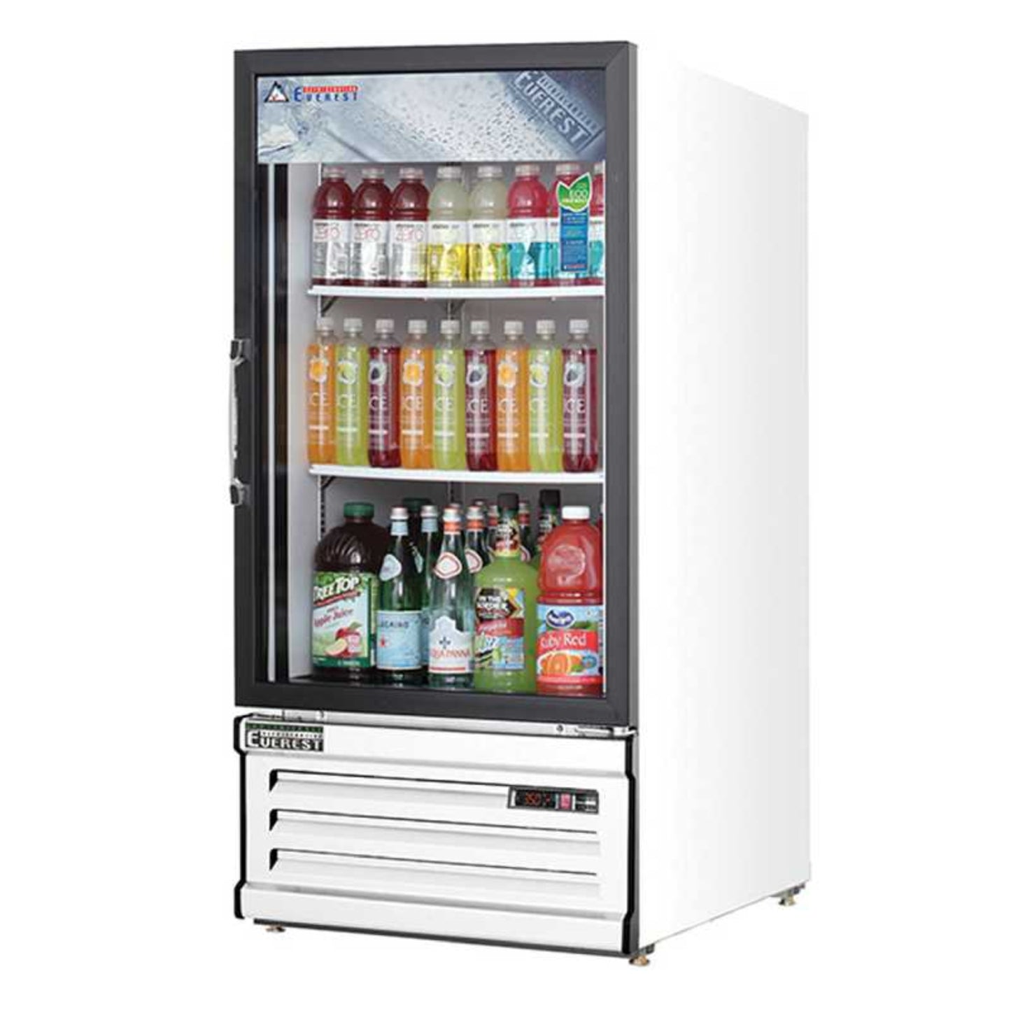 Everest Commercial 24" 1 Swing Glass Door Merchandiser Refrigerator 8 cu. ft. - EMGR8
