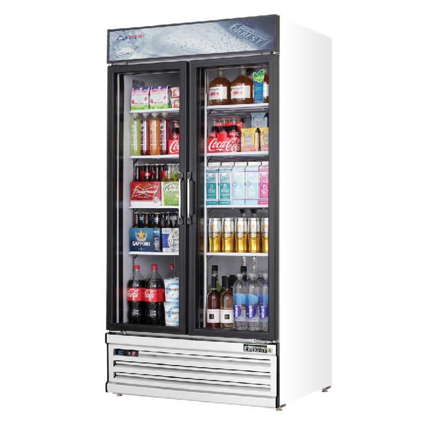 Everest Commercial 39" 2 Swing Glass Door Merchandiser Refrigerator 36 cu. ft. - EMSGR33