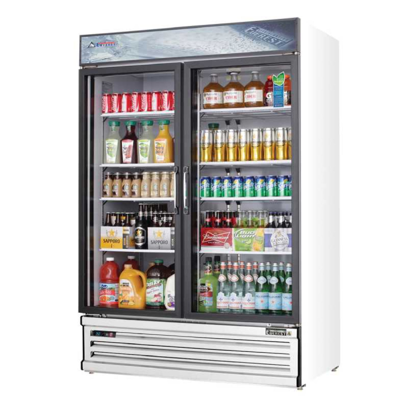 Everest 53" 2 Swing Glass Door Merchandiser Refrigerator 50 cu. ft. - EMSGR48