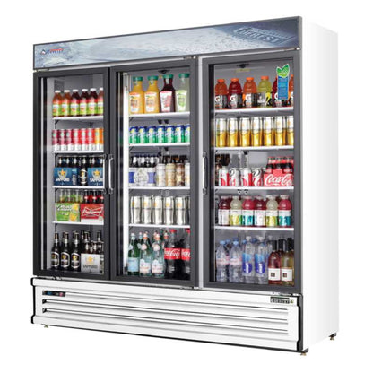 Everest Commercial 72" 3 Swing Glass Door Merchandiser Refrigerator 71 cu. ft. - EMSGR69