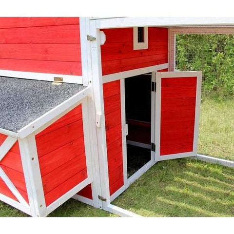 Merry Products & Garden Red Barn Chicken Coop with Roof Top Planter - PTH0310010401