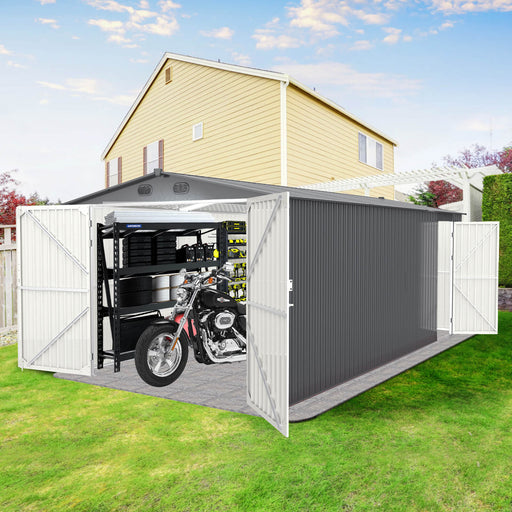 CHERY INDUSTRIAL Metal Storage Shed 10'x20' DOUMS1020DG01