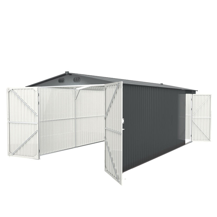 CHERY INDUSTRIAL Metal Storage Shed 10'x20' DOUMS1020DG01