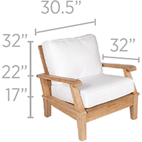 Royal Teak Collection Miami Chair - MIACH