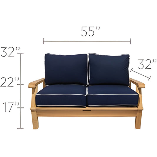 Royal Teak Collection Love Seat / 2-Seater - MIA2