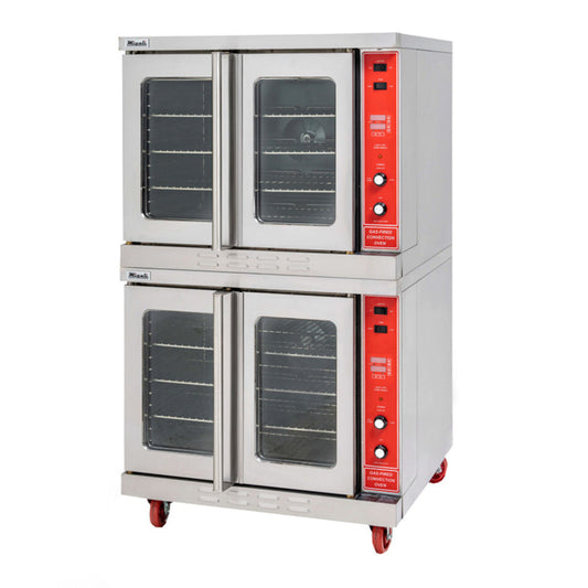Migali C-CO2-NG 38" Full Size Double Deck Natural Gas Convection Oven - 92,000 BTU - C-CO2-NG