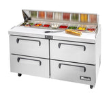 Migali C-SP60-16-D-HC 60" Sandwich and Salad Prep Table 4 Drawers, 16 Pans - C-SP60-16-D-HC