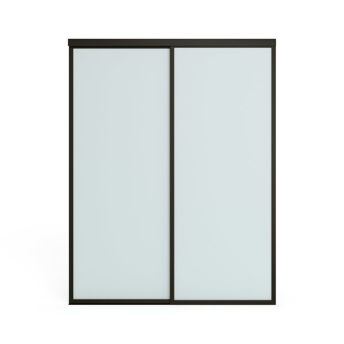 Doors22 80x96 Glass Sliding Closet Door MIlky 2 panels - CLB80x96milky