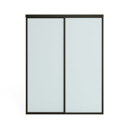 Doors22 72x80 Glass Sliding Closet Door Milky 2 panels -CLB72x80milky