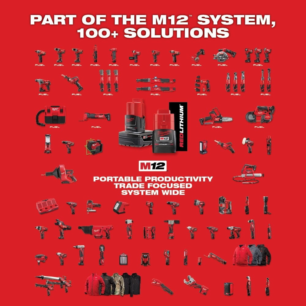 Milwaukee 2473-22 M12 1/2" - 1" Force Logic Press Tool Kit