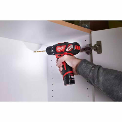 Milwaukee 2497-24B M12 12V Lithium-Ion Cordless Combo Kit (4-Tool) w/(2) 1.5Ah Batteries, (1) Charger, (1) Tool Bag - 760901