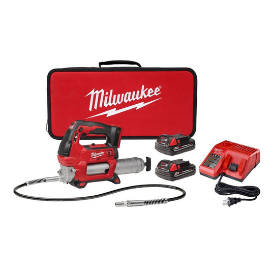 Milwaukee 2646-22CT M18 2-Speed Grease Gun Kit (2 Battery) - 726352