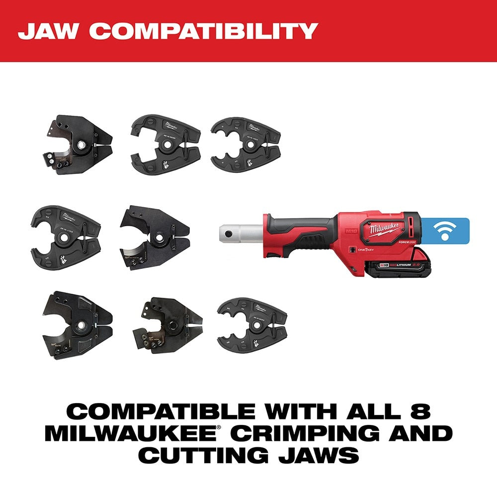 Milwaukee 2678-22BG M18 Force Logic 6T Utility Crimping Kit With D3 Grooves and Fixed Bg Die