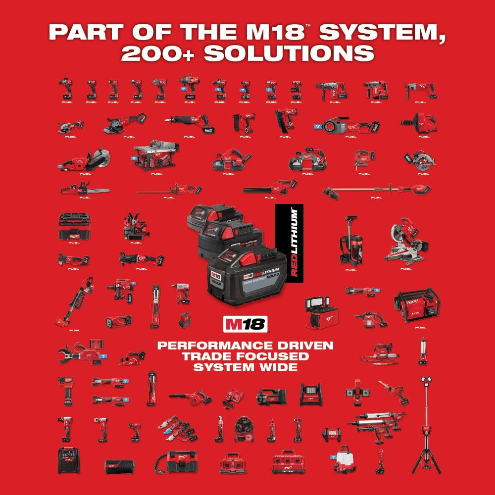 Milwaukee 2696-24 M18 Cordless Combo Compact Hammer Drill/Sawzall/1/4 Hex Impact Driver/Work Light/Charger/2 Battery