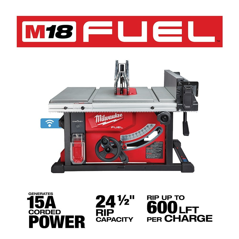 Milwaukee 2736-20 M18 FUEL 8-1/4" Table Saw with One-Key, Bare