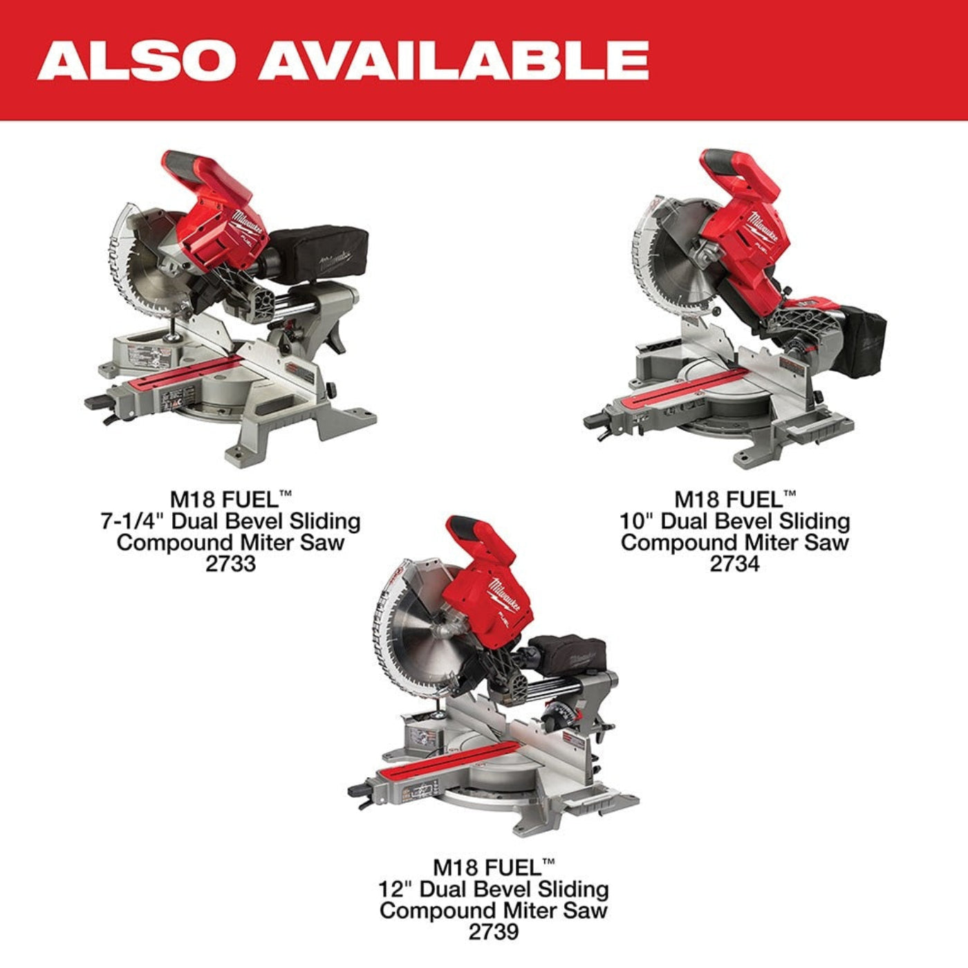 Milwaukee 2739-21HD M18 FUEL 12" Dual Bevel Sliding Compound Miter Saw Kit - 585880