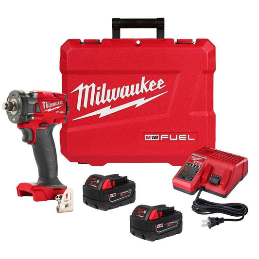 Milwaukee 2855-22R M18 FUEL 1/2 " Compact Impact Wrench w/ Friction Ring Kit - 712265