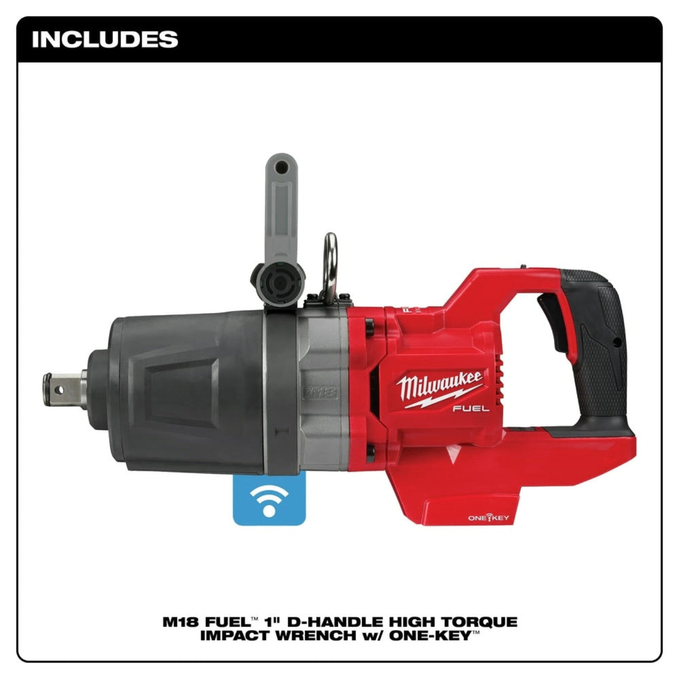 Milwaukee 2868-20 M18 FUEL 1" D-Handle High Torque Impact Wrench w/ ONE-KEY, Bare - 610135