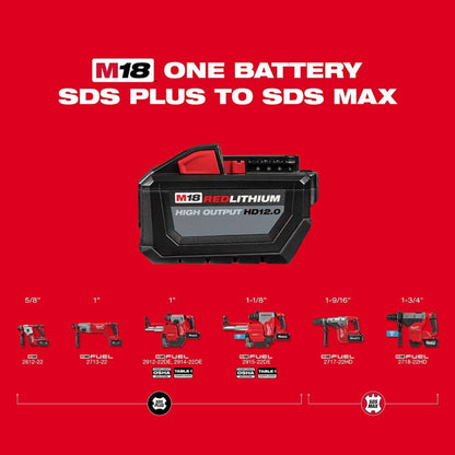 Milwaukee 2914-22DE M18 FUEL 1" SDS Plus Rotary Hammer w/ ONE-KE Dust Extractor Kit - 683345
